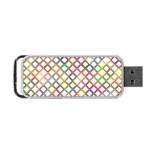 Grid Colorful Multicolored Square Portable USB Flash (Two Sides) Front