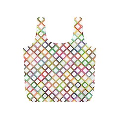 Grid Colorful Multicolored Square Full Print Recycle Bag (s)