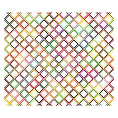 Grid Colorful Multicolored Square Double Sided Flano Blanket (small)  by HermanTelo