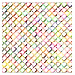 Grid Colorful Multicolored Square Large Satin Scarf (square)