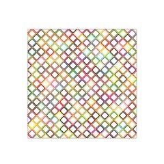 Grid Colorful Multicolored Square Satin Bandana Scarf