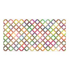 Grid Colorful Multicolored Square Satin Shawl