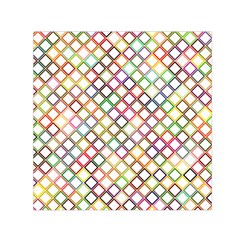 Grid Colorful Multicolored Square Small Satin Scarf (square) by HermanTelo