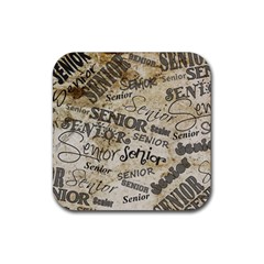 Graduation School Celebration Rubber Coaster (square)  by HermanTelo