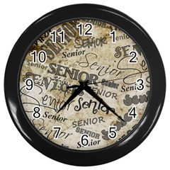 Graduation School Celebration Wall Clock (black) by HermanTelo