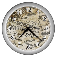 Graduation School Celebration Wall Clock (silver) by HermanTelo