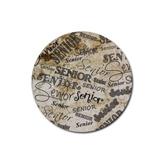 Graduation School Celebration Rubber Coaster (round)  by HermanTelo