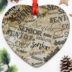 Graduation School Celebration Heart Ornament (two Sides)