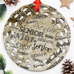 Graduation School Celebration Ornament (round Filigree)