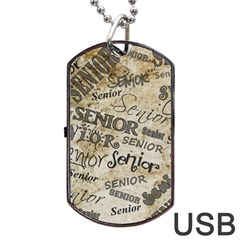 Graduation School Celebration Dog Tag Usb Flash (one Side)