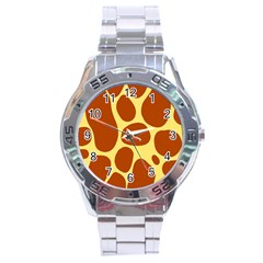 Seamless Tile Skin Background Stainless Steel Analogue Watch by HermanTelo