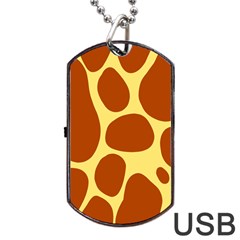 Seamless Tile Skin Background Dog Tag Usb Flash (two Sides) by HermanTelo