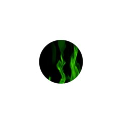 Smoke Flame Abstract Green 1  Mini Magnets by HermanTelo