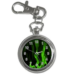 Smoke Flame Abstract Green Key Chain Watches by HermanTelo