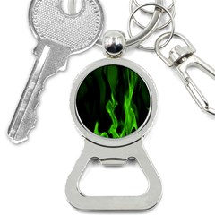 Smoke Flame Abstract Green Bottle Opener Key Chains