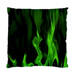 Smoke Flame Abstract Green Standard Cushion Case (two Sides)