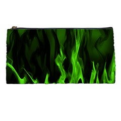 Smoke Flame Abstract Green Pencil Cases by HermanTelo