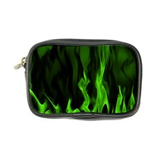 Smoke Flame Abstract Green Coin Purse