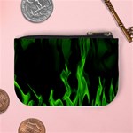 Smoke Flame Abstract Green Mini Coin Purse Back