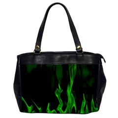 Smoke Flame Abstract Green Oversize Office Handbag