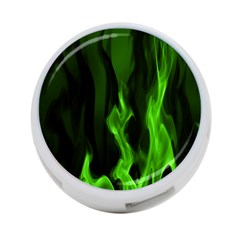 Smoke Flame Abstract Green 4-port Usb Hub (two Sides)