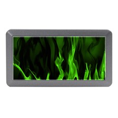 Smoke Flame Abstract Green Memory Card Reader (mini) by HermanTelo