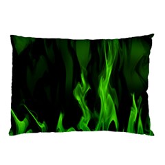 Smoke Flame Abstract Green Pillow Case (two Sides)