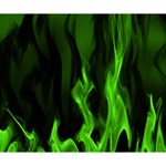 Smoke Flame Abstract Green Deluxe Canvas 14  x 11  (Stretched) 14  x 11  x 1.5  Stretched Canvas