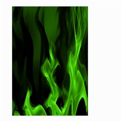 Smoke Flame Abstract Green Small Garden Flag (two Sides)