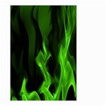 Smoke Flame Abstract Green Small Garden Flag (Two Sides) Back