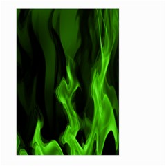 Smoke Flame Abstract Green Large Garden Flag (two Sides)