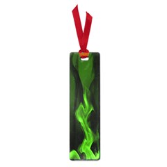 Smoke Flame Abstract Green Small Book Marks