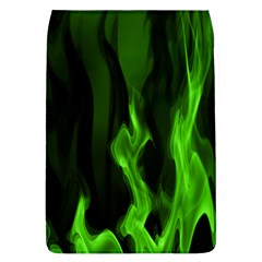 Smoke Flame Abstract Green Removable Flap Cover (l)