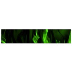 Smoke Flame Abstract Green Small Flano Scarf