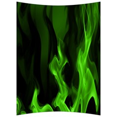 Smoke Flame Abstract Green Back Support Cushion