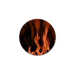 Smoke Flame Abstract Orange Red Golf Ball Marker