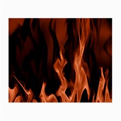 Smoke Flame Abstract Orange Red Small Glasses Cloth