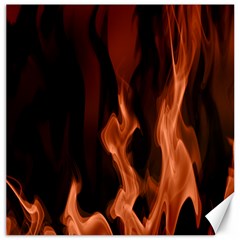 Smoke Flame Abstract Orange Red Canvas 20  X 20 