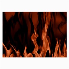 Smoke Flame Abstract Orange Red Large Glasses Cloth