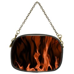 Smoke Flame Abstract Orange Red Chain Purse (two Sides)