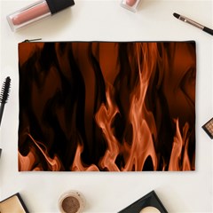 Smoke Flame Abstract Orange Red Cosmetic Bag (xl)