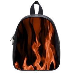 Smoke Flame Abstract Orange Red School Bag (small)