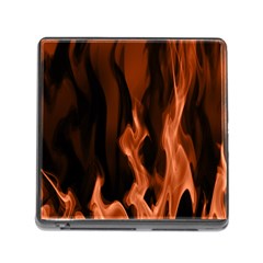 Smoke Flame Abstract Orange Red Memory Card Reader (square 5 Slot)