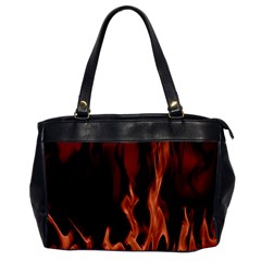 Smoke Flame Abstract Orange Red Oversize Office Handbag