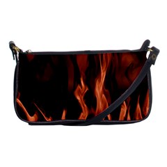 Smoke Flame Abstract Orange Red Shoulder Clutch Bag