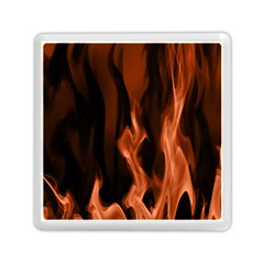 Smoke Flame Abstract Orange Red Memory Card Reader (square)