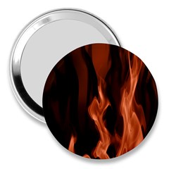 Smoke Flame Abstract Orange Red 3  Handbag Mirrors