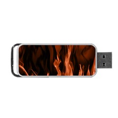 Smoke Flame Abstract Orange Red Portable Usb Flash (one Side) by HermanTelo