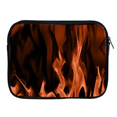 Smoke Flame Abstract Orange Red Apple Ipad 2/3/4 Zipper Cases