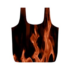 Smoke Flame Abstract Orange Red Full Print Recycle Bag (m)